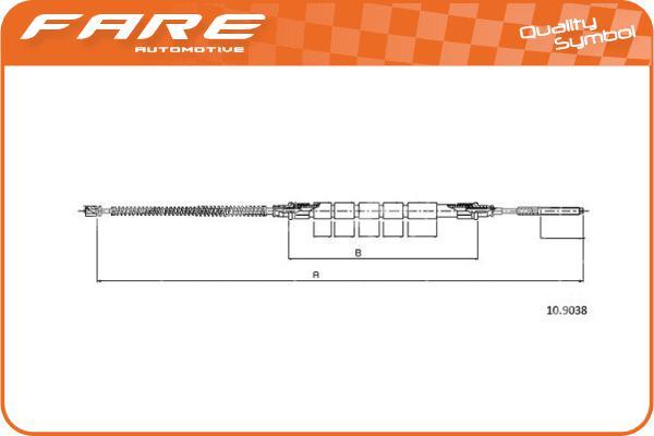 FARE SA 18959 - Трос, гальмівна система autozip.com.ua