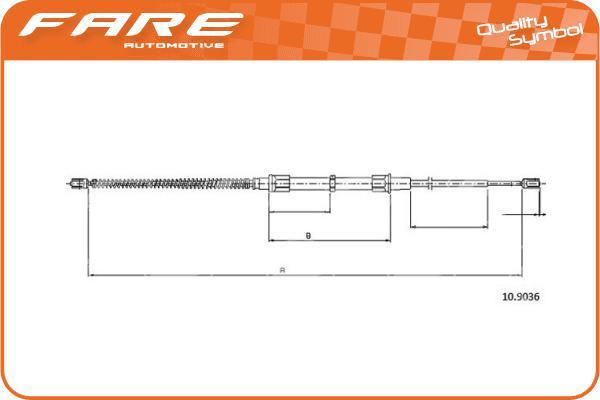 FARE SA 18955 - Трос, гальмівна система autozip.com.ua