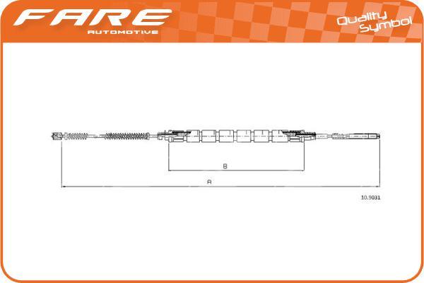 FARE SA 18952 - Трос, гальмівна система autozip.com.ua