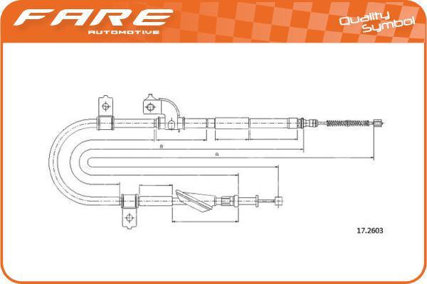 FARE SA 18965 - Трос, гальмівна система autozip.com.ua
