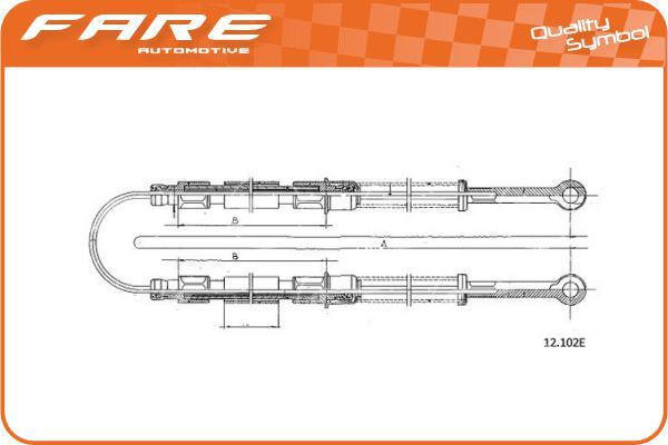 FARE SA 18937 - Трос, гальмівна система autozip.com.ua