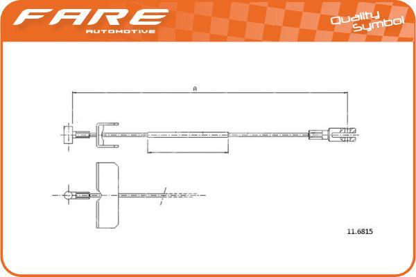 FARE SA 18590 - Трос, гальмівна система autozip.com.ua