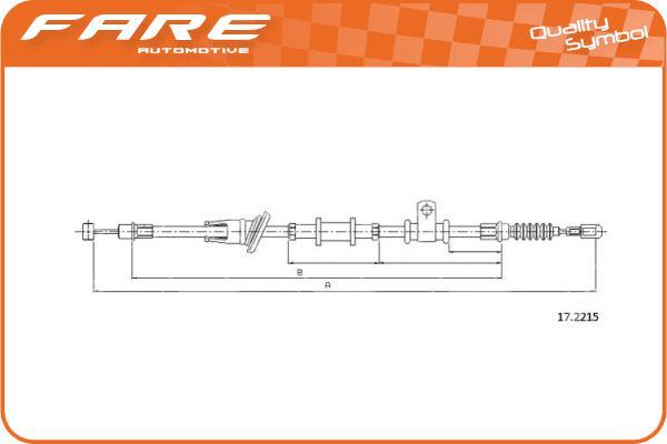 FARE SA 18512 - Трос, гальмівна система autozip.com.ua