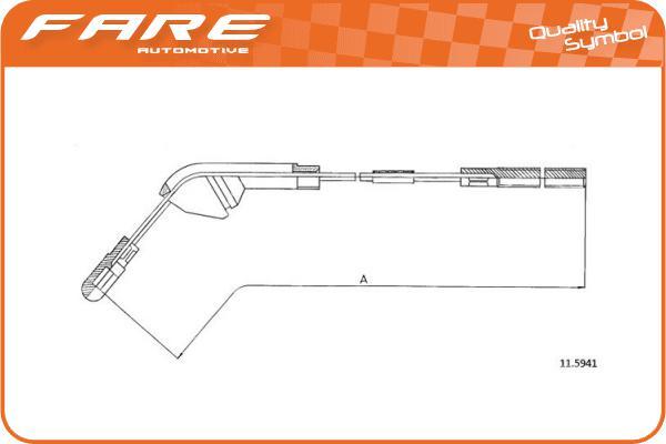 FARE SA 18640 - Трос, гальмівна система autozip.com.ua