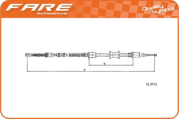 FARE SA 18656 - Трос, гальмівна система autozip.com.ua