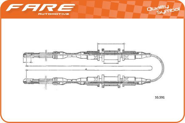 FARE SA 18603 - Трос, гальмівна система autozip.com.ua