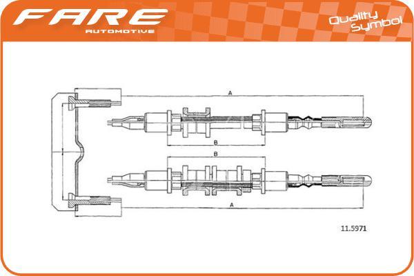 FARE SA 18636 - Трос, гальмівна система autozip.com.ua