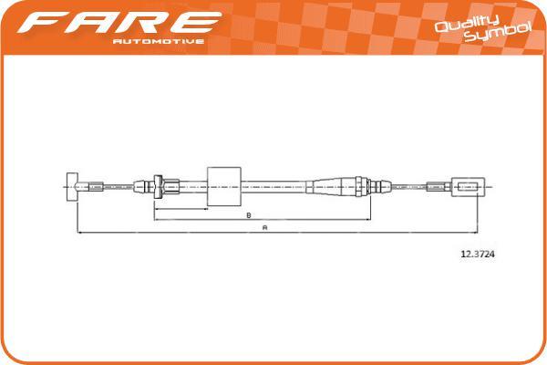 FARE SA 18138 - Трос, гальмівна система autozip.com.ua