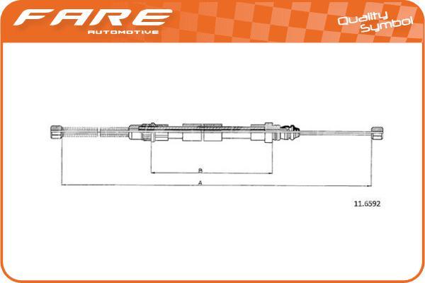 FARE SA 18831 - Трос, гальмівна система autozip.com.ua