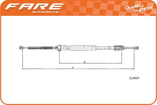 FARE SA 18872 - Трос, гальмівна система autozip.com.ua