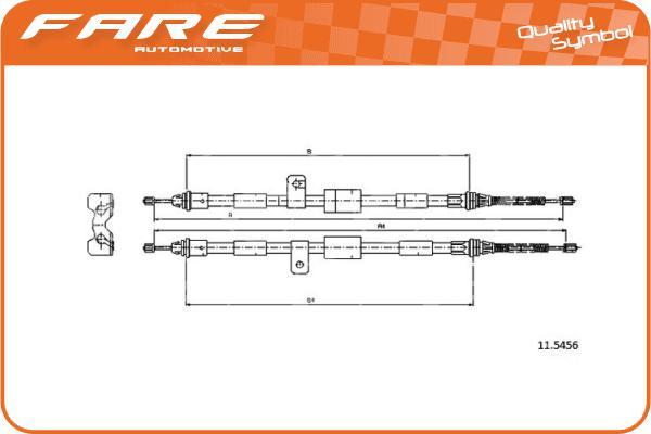 FARE SA 18242 - Трос, гальмівна система autozip.com.ua