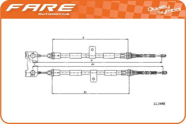 FARE SA 18231 - Трос, гальмівна система autozip.com.ua