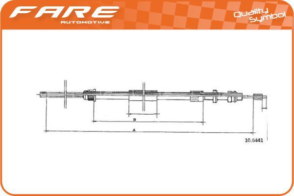 FARE SA 18744 - Трос, гальмівна система autozip.com.ua