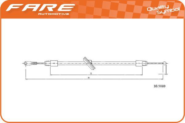 FARE SA 17995 - Трос, гальмівна система autozip.com.ua