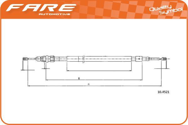 FARE SA 17854 - Трос, гальмівна система autozip.com.ua