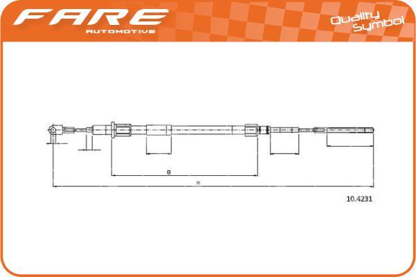 FARE SA 17791 - Трос, гальмівна система autozip.com.ua