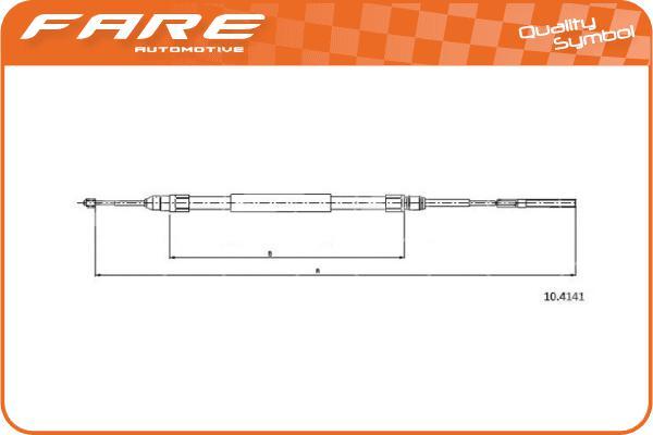 FARE SA 17793 - Трос, гальмівна система autozip.com.ua