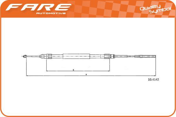 FARE SA 17792 - Трос, гальмівна система autozip.com.ua