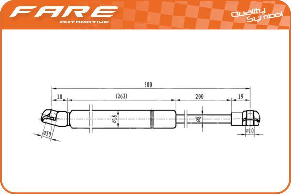 FARE SA 33943 - Газова пружина, капот autozip.com.ua