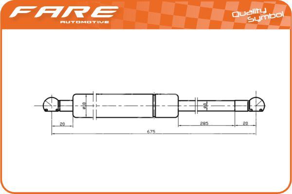 FARE SA 33954 - Газова пружина, капот autozip.com.ua