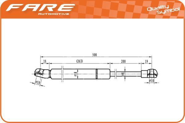 FARE SA 33952 - Газова пружина, капот autozip.com.ua