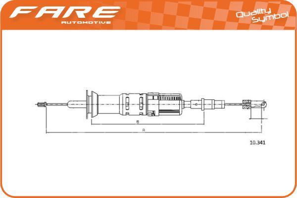 FARE SA 24908 - Трос, управління зчепленням autozip.com.ua