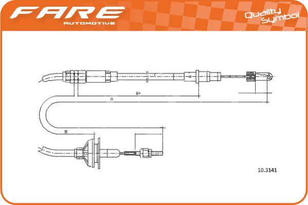 FARE SA 24914 - Трос, управління зчепленням autozip.com.ua