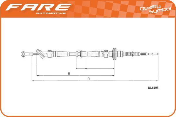 FARE SA 24858 - Трос, управління зчепленням autozip.com.ua