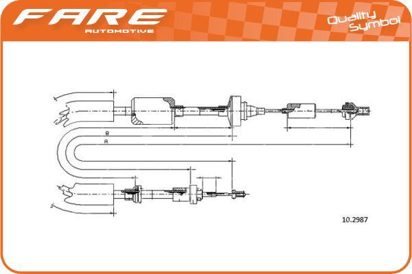 FARE SA 24830 - Трос, управління зчепленням autozip.com.ua