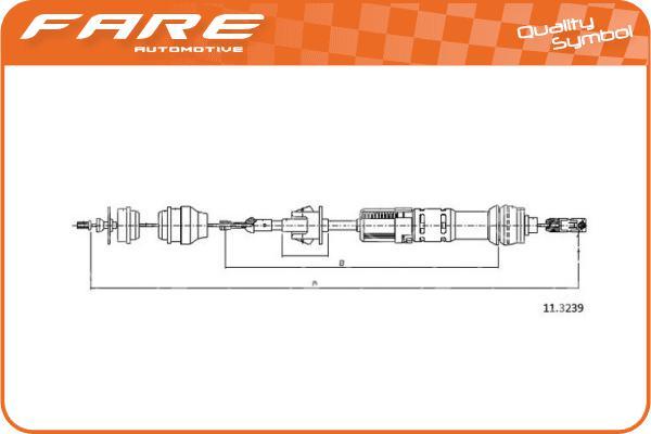 FARE SA 24779 - Трос, управління зчепленням autozip.com.ua