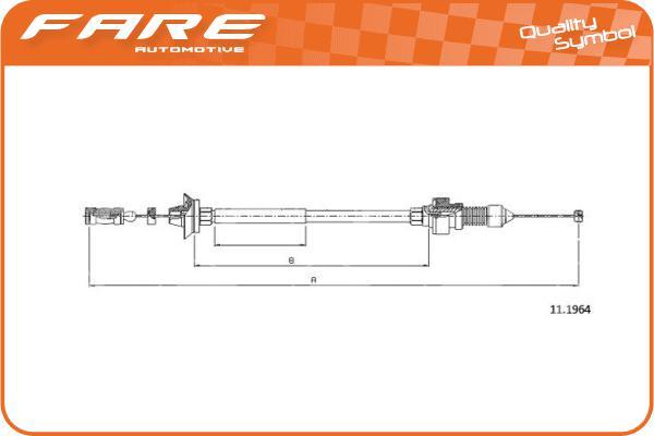 FARE SA 25545 - Тросик газу autozip.com.ua