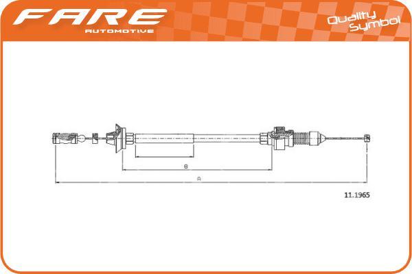 FARE SA 25546 - Тросик газу autozip.com.ua