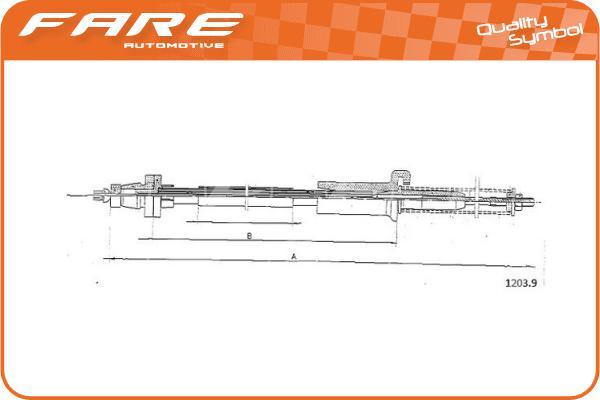 FARE SA 25579 - Тросик газу autozip.com.ua