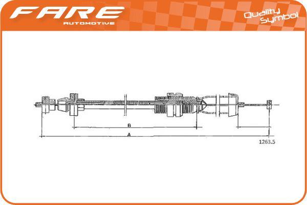 FARE SA 25609 - Тросик газу autozip.com.ua