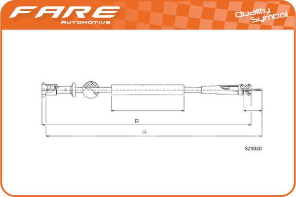 FARE SA 27670 - Тросик спідометра autozip.com.ua