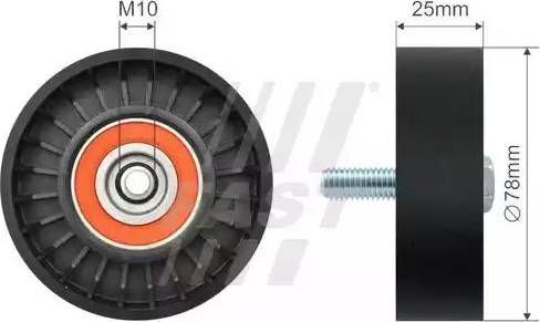 Fast FT44561 - Паразитний / провідний ролик, поліклиновий ремінь autozip.com.ua