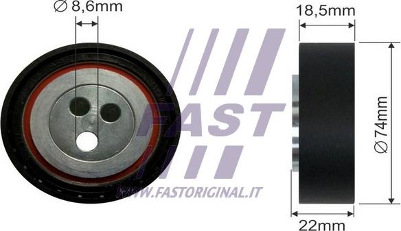 Fast FT44587 - Паразитний / провідний ролик, поліклиновий ремінь autozip.com.ua