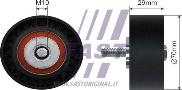 Fast FT44575 - Паразитний / провідний ролик, поліклиновий ремінь autozip.com.ua
