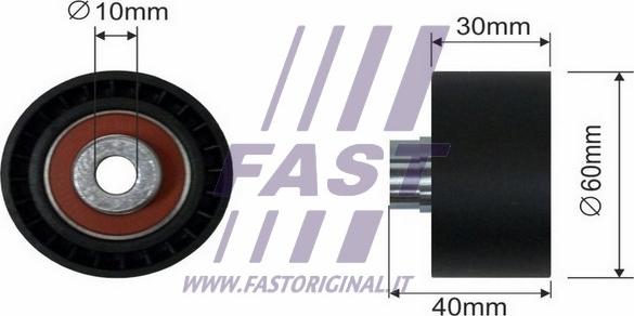 Fast FT44086 - Паразитний / Провідний ролик, зубчастий ремінь autozip.com.ua