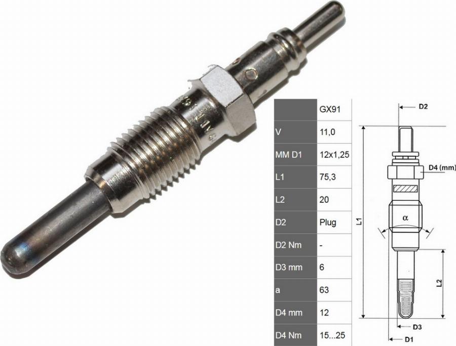 Fast FT82728 - Свічка розжарювання autozip.com.ua