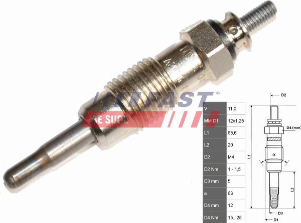 Fast FT82722 - Свічка розжарювання autozip.com.ua
