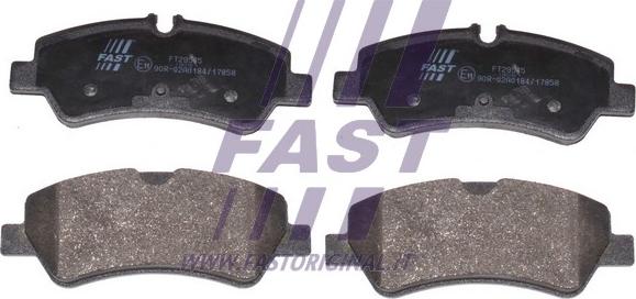Fast FT29545 - Гальмівні колодки, дискові гальма autozip.com.ua