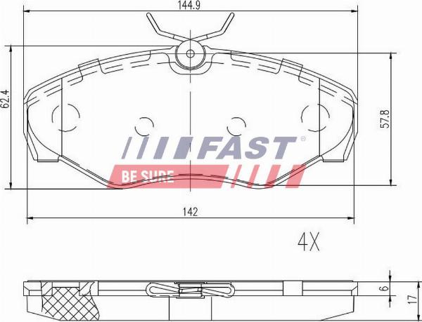Fast FT29542 - Гальмівні колодки, дискові гальма autozip.com.ua