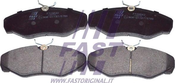 Fast FT29542 - Гальмівні колодки, дискові гальма autozip.com.ua
