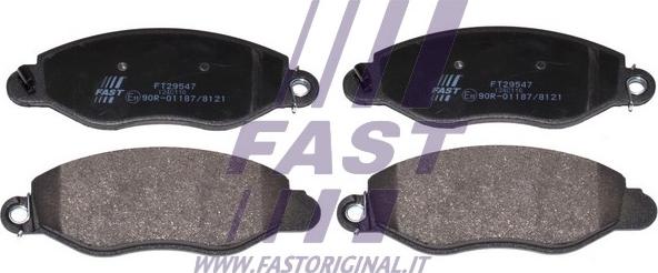 Fast FT29547 - Гальмівні колодки, дискові гальма autozip.com.ua