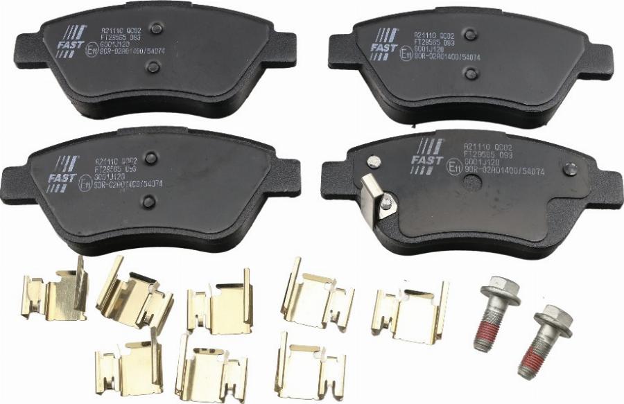 Fast FT29565 - Гальмівні колодки, дискові гальма autozip.com.ua