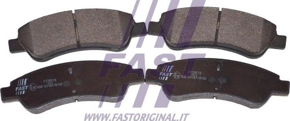Fast FT29519 - Гальмівні колодки, дискові гальма autozip.com.ua