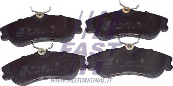 Fast FT29516 - Гальмівні колодки дискові перед. Citroen Berlingo 96- . Xsara 97- -Peugeot 306. Partner 96- autozip.com.ua