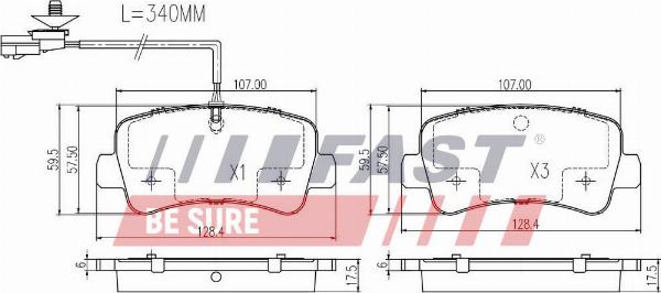 Fast FT29538 - Гальмівні колодки, дискові гальма autozip.com.ua