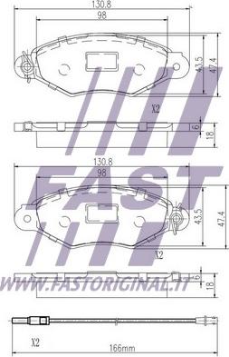 Fast FT29532 - Гальмівні колодки, дискові гальма autozip.com.ua